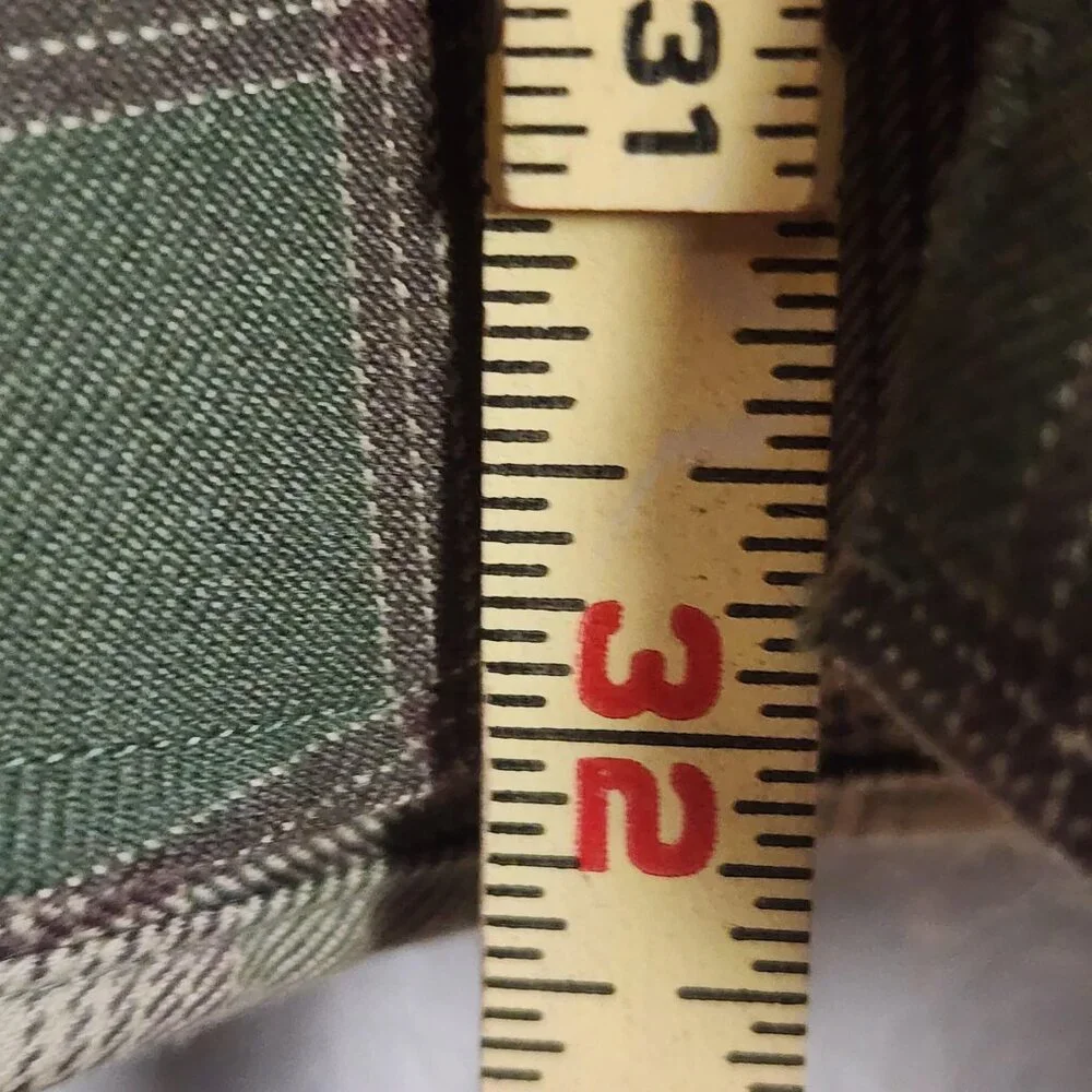 Dixxon Bunker Flannel Shirt Mens XL Green Tan Plaid D-Tech Button Up Casual - Picture 10 of 11